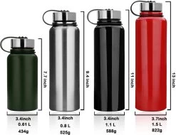 YYW Bouteille Thermos En Acier Inoxydable De 1,5 Litre, Bouteille Thermos En Acier Inoxydable Isolée Sous Vide, Bouteille D'eau Scellée, Bouteille Thermos à Double Paroi Pour Le Sport -Dégustation Délicate 1200x922 2