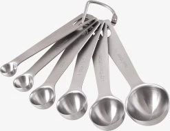 Newk 6 Cuillères PCS, Ensemble D'ustensiles De Cuisine En Métal En Acier Inoxydable Pour Ingrédients Secs Et Liquides