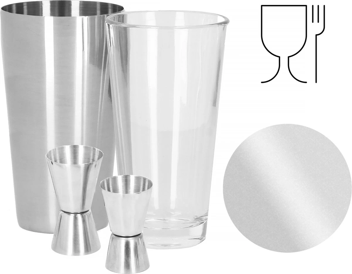Ensemble De Cocktails Set | Set De 14 Shakers à Cocktail | Y Compris Boîte-cadeau | ACIER INOXYDABLE | Couleur Argent 8 Ensemble De Cocktails Set | Set De 14 Shakers à Cocktail | Y Compris Boîte-cadeau | ACIER INOXYDABLE | Couleur Argent – Image 6