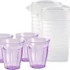 Carafes à Water/ Limonade 2 X Pièces Avec 2 Litres De Contenu Et 12 X Verres Colorés En Plastique De 250 ML Set Discount 2 Carafes à Water/ Limonade 2 X Pièces Avec 2 Litres De Contenu Et 12 X Verres Colorés En Plastique De 250 ML Set Discount -Dégustation Délicate 1200x935 7