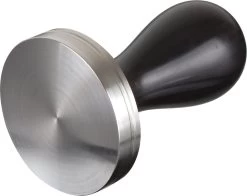 Expresso écarlate | Tamper "Classic" Pour Barista; Avec Poignée Ergonomique En Bois Précieux Et Base En Acier Inoxydable De Précision. Bois De Santal Rouge + Planche De Tronc 49 Mm -Dégustation Délicate 1200x950 1