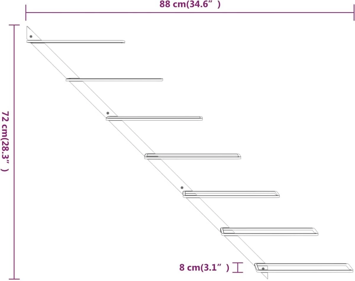 Prolenta Premium - Casier à Vin Pour 7 Bouteilles Mural En Métal Blanc 5 Prolenta Premium - Casier à Vin Pour 7 Bouteilles Mural En Métal Blanc – Image 3