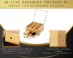 Hanamura Luxe Tea Box 9 Compartiments – Plateau Pour Thé En Vrac – Incl. œuf à Thé, Cuillères à Café Et Boîte à Sucre 11 Hanamura Luxe Tea Box 9 Compartiments – Plateau Pour Thé En Vrac – Incl. œuf à Thé, Cuillères à Café Et Boîte à Sucre -Dégustation Délicate 1200x958 1