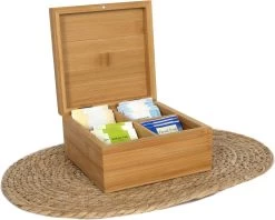 Boîte à Thé/boîte à Thé En Bois De Bamboe Marron 4 Compartiments 16 Cm - Boîtes/caisses à Sachets De Thé 11 Boîte à Thé/boîte à Thé En Bois De Bamboe Marron 4 Compartiments 16 Cm - Boîtes/caisses à Sachets De Thé -Dégustation Délicate 1200x963