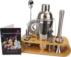 Set Shaker à Cocktail Upors 6 Pièces - Shaker à Coktail - Set à Cocktail - Pièces De Cocktail - Acier Inoxydable - Argent - Tasse 3 Pièces 750ml -Dégustation Délicate 1200x966 1