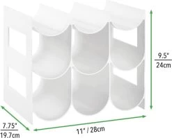 MDesign Casier à Vin Et à Bouteilles Pratique, Casier à Vin En Plastique Pour Jusqu'à 9 Bouteilles, Casier Autonome Pour Bouteilles De Vin Ou Autres Boissons, Blanc 13 MDesign Casier à Vin Et à Bouteilles Pratique, Casier à Vin En Plastique Pour Jusqu'à 9 Bouteilles, Casier Autonome Pour Bouteilles De Vin Ou Autres Boissons, Blanc -Dégustation Délicate 1200x969
