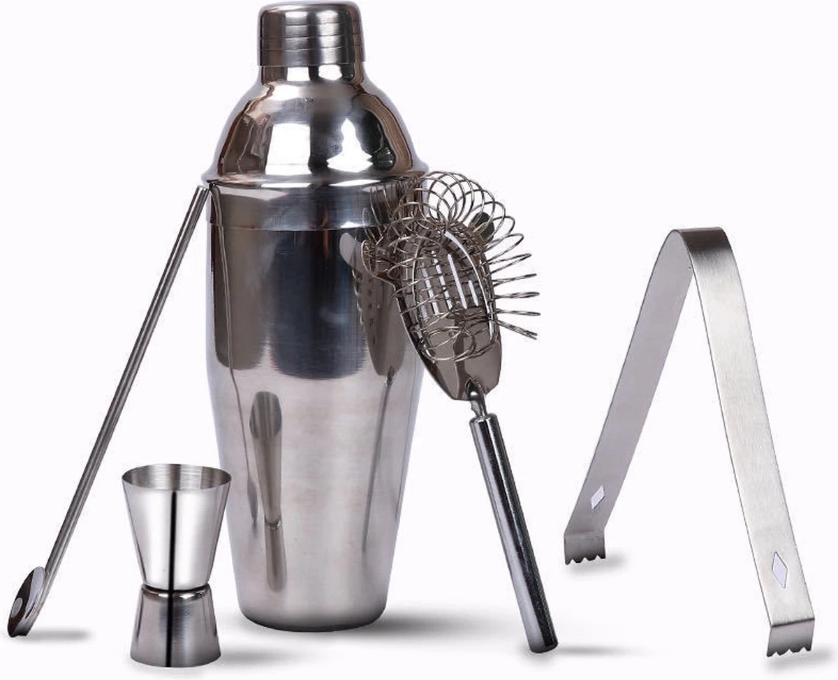 Decopatent® Cocktail Set 5 Pièces - Set De Bar Professionnel Avec Shaker - Tasse à Mesurer à Cocktail - Passoire - Mélangeur De Bar - Set De Shaker à Cocktail 7 Decopatent® Cocktail Set 5 Pièces - Set De Bar Professionnel Avec Shaker - Tasse à Mesurer à Cocktail - Passoire - Mélangeur De Bar - Set De Shaker à Cocktail – Image 5