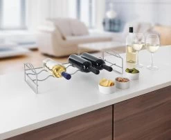 Casier à Vin Rose Tomado Metalex - 56 X 25 X 13 Cm - 6 Bouteilles - Empilable