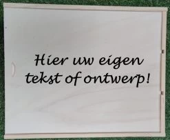 Boîte à Vin 3 Compartiments Personnalisée Avec Votre Eigen Texte Ou Design! Cadeau Idéal Pour La Fête Des Mères, Par Exemple. Porte-vin - Boîte à Vin - Boîte à Boisson - Boîte En Bois