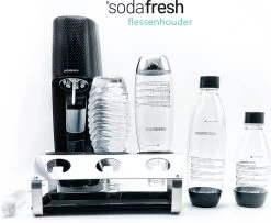 Sodafresh - Porte-bouteille Et égouttoir Haut De Gamme Pour Toutes Les Bouteilles Sodastream - 100 % Acier Inoxydable -Dégustation Délicate 1200x987 2
