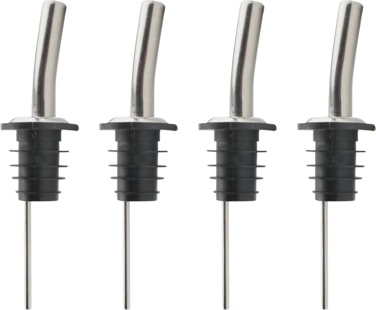 Veluw Boisson Verseur Boisson - Becs Verseurs Professionnels - Bouchon Verseur En Acier Inoxydable à Débit Rapide (4 Pièces) 3 Veluw Boisson Verseur Boisson - Becs Verseurs Professionnels - Bouchon Verseur En Acier Inoxydable à Débit Rapide (4 Pièces)