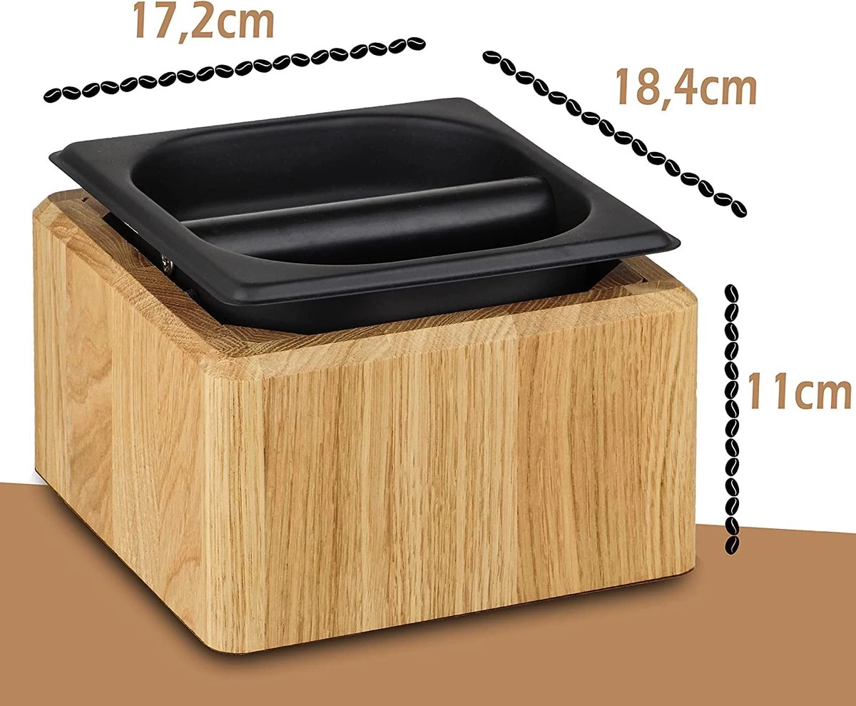 Knock Box En Bois (chêne) Et Insert En Acier Inoxydable, Grande Knock Box Amovible Pour Un Nettoyage Facile, Knock Box Pour Home Barista, Accessoires Porte-filtre 4 Knock Box En Bois (chêne) Et Insert En Acier Inoxydable, Grande Knock Box Amovible Pour Un Nettoyage Facile, Knock Box Pour Home Barista, Accessoires Porte-filtre – Image 2