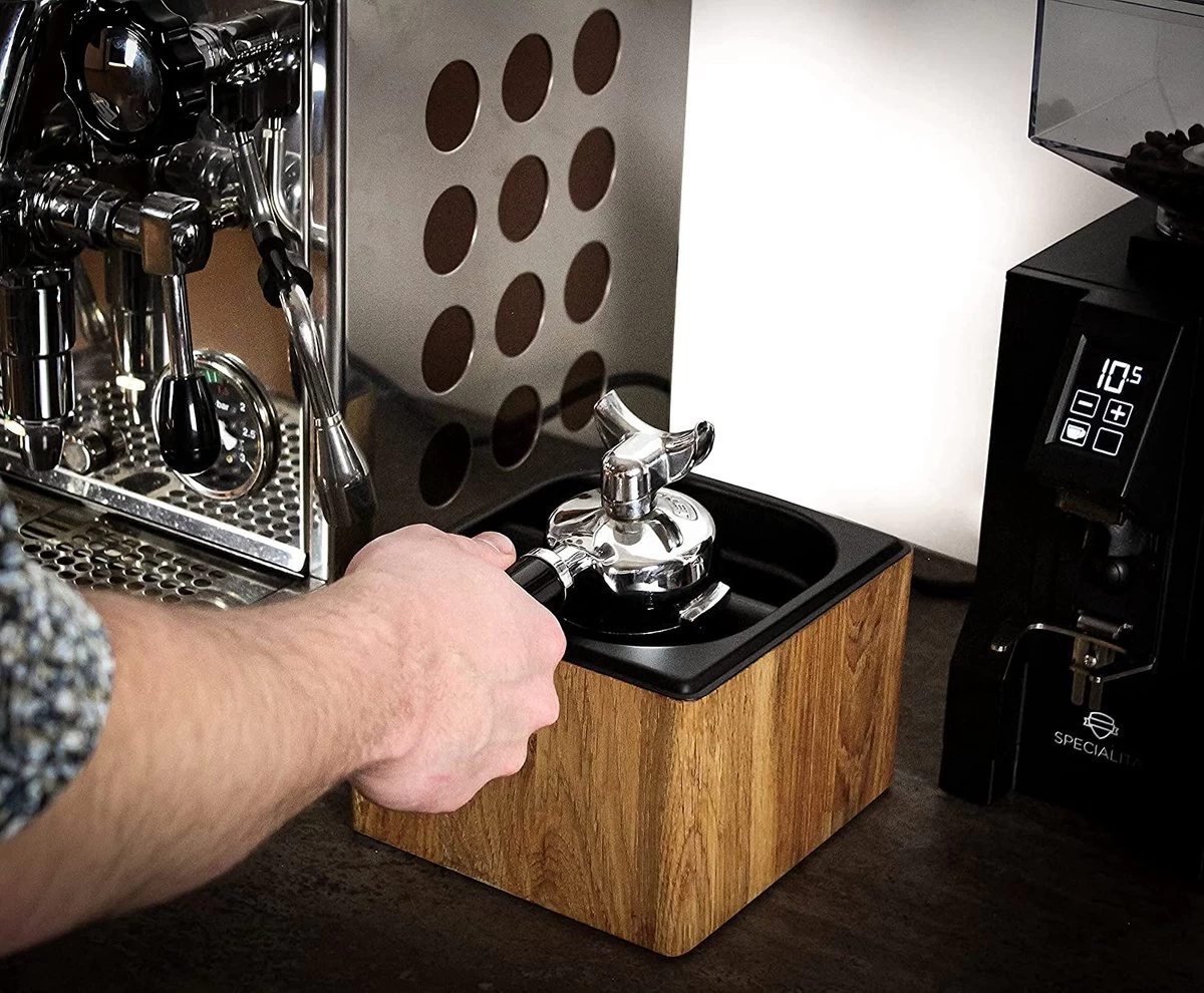 Knock Box En Bois (chêne) Et Insert En Acier Inoxydable, Grande Knock Box Amovible Pour Un Nettoyage Facile, Knock Box Pour Home Barista, Accessoires Porte-filtre 6 Knock Box En Bois (chêne) Et Insert En Acier Inoxydable, Grande Knock Box Amovible Pour Un Nettoyage Facile, Knock Box Pour Home Barista, Accessoires Porte-filtre – Image 4