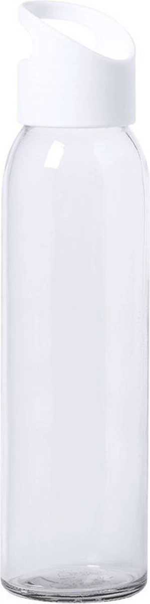 Bouteille D'eau / Gourde En Verre 3x Pièces Transparente Avec Bouchon à Vis Avec Poignée 470 Ml - Bouteille De Sport - Bouteille De Sport 4 Bouteille D'eau / Gourde En Verre 3x Pièces Transparente Avec Bouchon à Vis Avec Poignée 470 Ml - Bouteille De Sport - Bouteille De Sport – Image 2