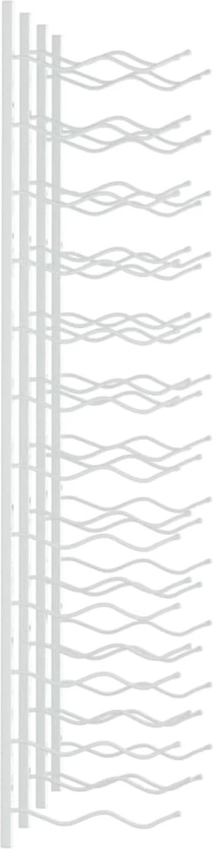 VidaXL Range-bouteilles Pcs Fixation Murale Pour 24 Bouteilles Fer Blanc 10 VidaXL Range-bouteilles Pcs Fixation Murale Pour 24 Bouteilles Fer Blanc – Image 8