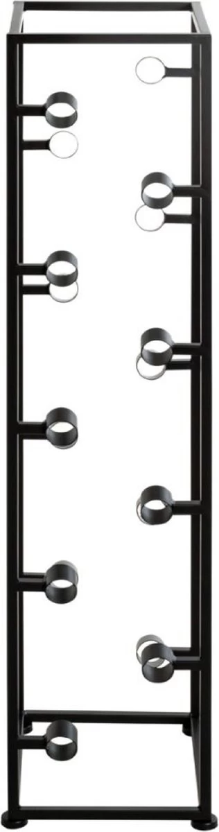 HakuShop Wine Rack - Porte-bouteilles De Vin Pour 18 Bouteilles - Porte-bouteilles En Acier Zwart - Porte-bouteilles Pratique - 26 X 26 X 104 Cm 5 HakuShop Wine Rack - Porte-bouteilles De Vin Pour 18 Bouteilles - Porte-bouteilles En Acier Zwart - Porte-bouteilles Pratique - 26 X 26 X 104 Cm – Image 3