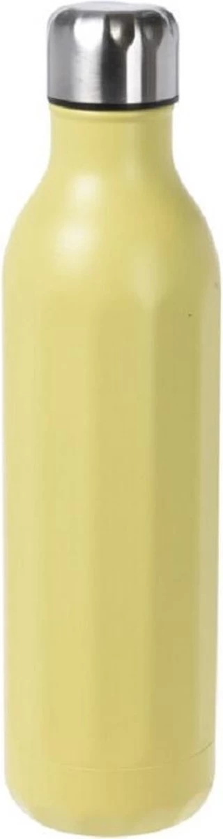 Excellent Houseware 2x Pièces De Thermos / Flacons Isothermes En Acier Inoxydable Pour Les Déplacements 500 Ml Jaune Pastel - Flacons Thermos 4 Excellent Houseware 2x Pièces De Thermos / Flacons Isothermes En Acier Inoxydable Pour Les Déplacements 500 Ml Jaune Pastel - Flacons Thermos – Image 2