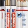 Marqueur Edding Chalk E-4085, Pointe Ronde De 1 - 2 Mm, Blister De 2 Pièces, Argent Et Or -Dégustation Délicate 346x1200