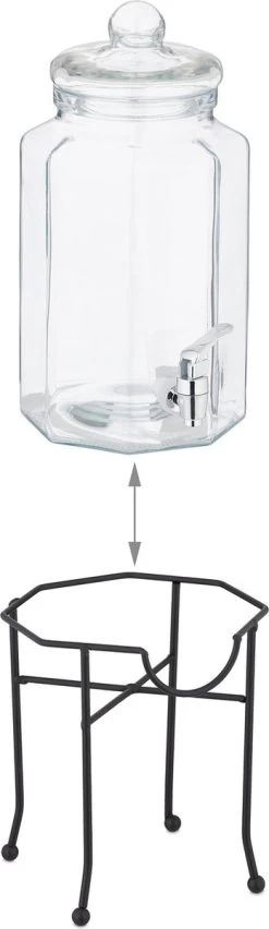 Distributeur De Boissons Relaxdays Avec Robinet Et Support - Couvercle De Robinet De Limonade - Distributeur De Jus -Dégustation Délicate 348x1200 1