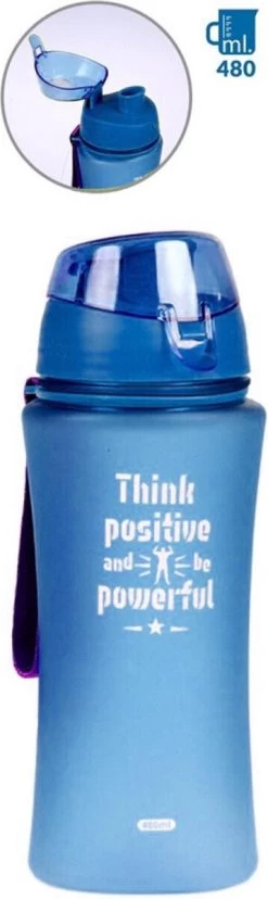 Concord Bouteille D'eau De Sport Bouteille D'eau / Bouteille D'eau Think Positive Impression Bleue 480 Ml En Plastique 11 Concord Bouteille D'eau De Sport Bouteille D'eau / Bouteille D'eau Think Positive Impression Bleue 480 Ml En Plastique -Dégustation Délicate 358x1200 3