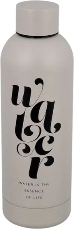 Bouteille Thermos Avec Citation - Gourde 500 Ml - Gobelet Grijs Clair - Gobelet à Eau En Acier Inoxydable - 100 % étanche - Cadeau De Pâques - Pasen