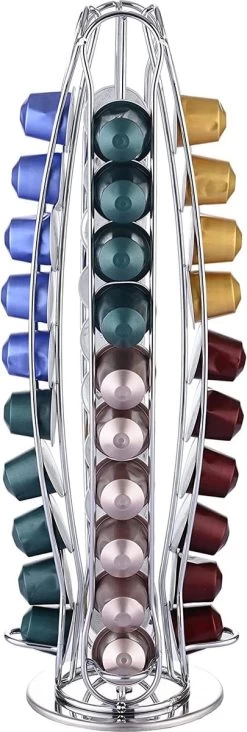 Porte-capsules De Café Compatible Avec Nespresso (40 X Capsules) - Support Pour Capsules De Café Dosette De Café NESPRESSO - Distributeur De Capsules / Support De Capsules / Porte-capsules - Rotatif à 360° Et Antidérapant