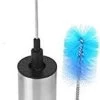 TDR - Mousseur à Lait électrique - Acier Inoxydable - Fonctionne Sur Batterie - Avec Brosse De Nettoyage -Dégustation Délicate 407x1200