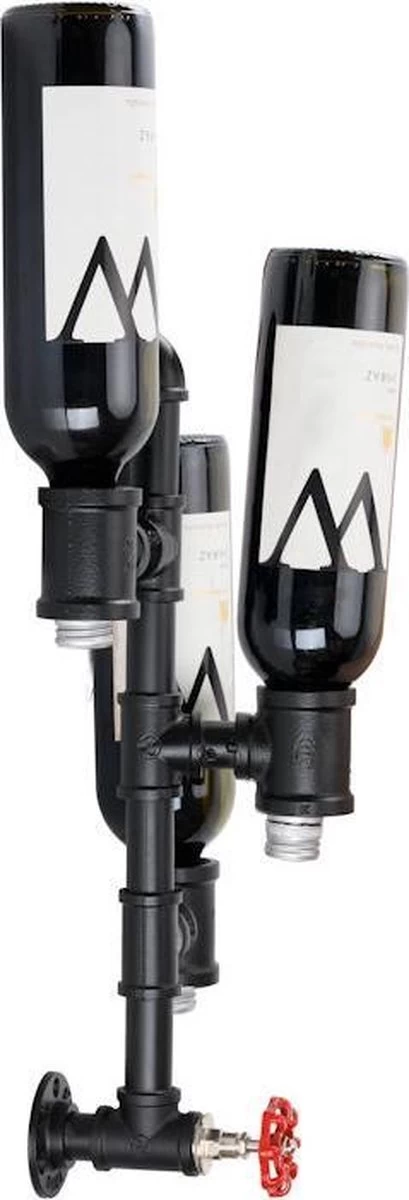 Decopatent ® Casier à Vin Mural Pour 3 Decopatent De Vin - Métal - Vintage - Casier à Bouteilles Pour 3x Bouteille De Vin - Casier à Vin Mural - Casier à Vin - Zwart 8 Decopatent ® Casier à Vin Mural Pour 3 Decopatent De Vin - Métal - Vintage - Casier à Bouteilles Pour 3x Bouteille De Vin - Casier à Vin Mural - Casier à Vin - Zwart – Image 6