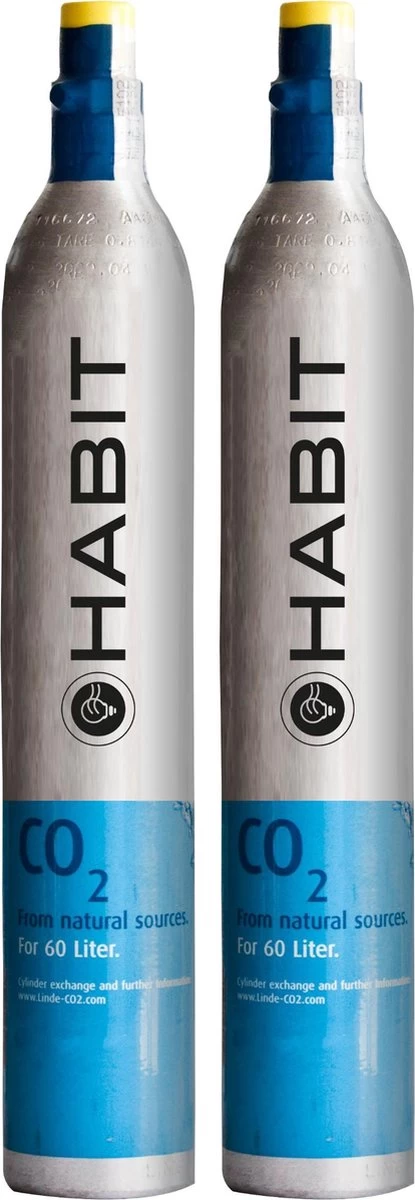 Habit - Bouteille De Dioxyde De Carbone - Lot De 2 X Habit Rechargeable Bouteille De CO2 / Bouteille De Dioxyde De Carbone, 2 X 60L 3 Habit - Bouteille De Dioxyde De Carbone - Lot De 2 X Habit Rechargeable Bouteille De CO2 / Bouteille De Dioxyde De Carbone, 2 X 60L