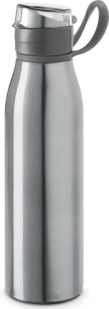 Bouteille D'eau / Gourde En Aluminium 2x Pièces Argent Avec Bouchon à Valve Et Poignée 650 Ml - Bouteille De Sport - Bouteille D'eau 4 Bouteille D'eau / Gourde En Aluminium 2x Pièces Argent Avec Bouchon à Valve Et Poignée 650 Ml - Bouteille De Sport - Bouteille D'eau – Image 2