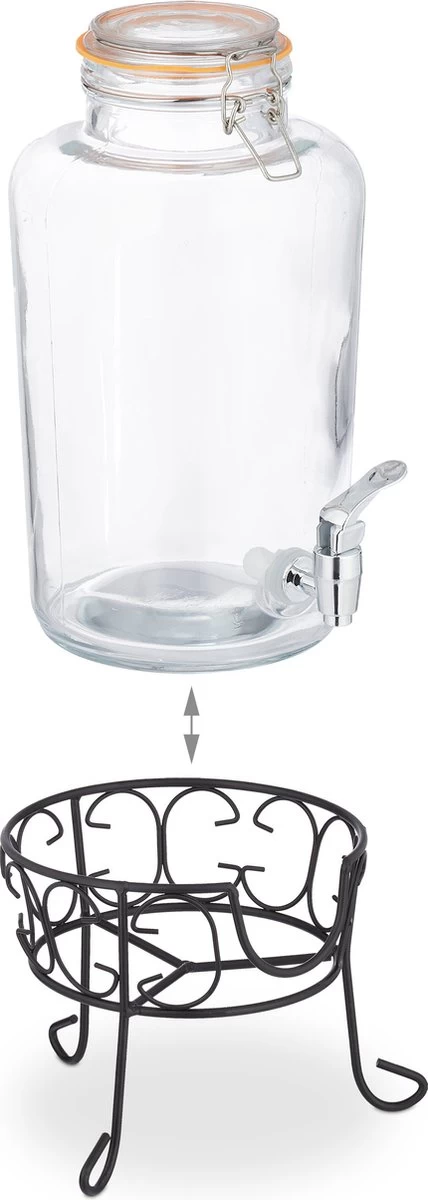 Ensemble De Robinet De Limonade Relaxdays Avec Support - 4 L - Distributeur De Boissons Avec Robinet - Canette De Sangria 9 Ensemble De Robinet De Limonade Relaxdays Avec Support - 4 L - Distributeur De Boissons Avec Robinet - Canette De Sangria – Image 7