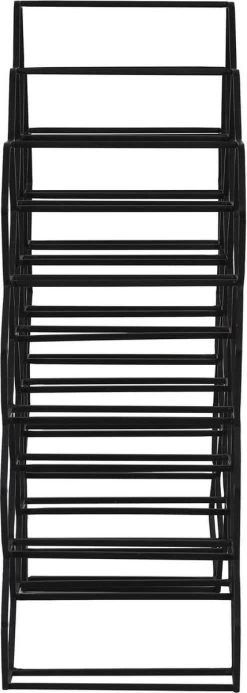 Light & Living Salbris Wine Rack - Noir Mat - 48 X 18 X 52cm - 20 Bouteilles -Dégustation Délicate 428x1200