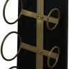 Casier à Vin Suspendu 4 Bouteilles - 20x13x65 - Zwart/ Or - Bois De Manguier / Métal -Dégustation Délicate 434x1200 1