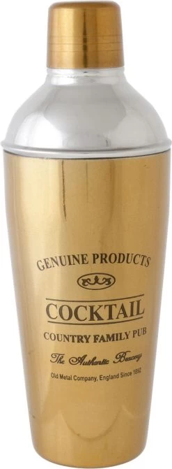 Shaker En Or Véritable Cosy Trendy - 75 Cl - Ø 8,7 X 24,5 Cm