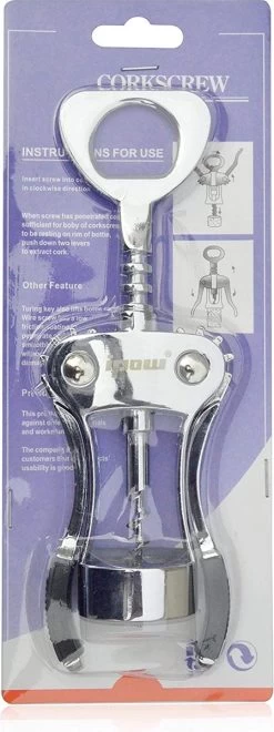 Ipow Tire-bouchon Winged Multifonction Pour Bouteille De Vin, Ouvre-bouteille En Alliage De Zinc -Dégustation Délicate 449x1200 1