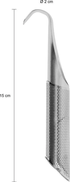 Krumble Passoire à Thé - Suspension - Pipe - Passoire à Thé - Infuseur à Thee - Infuseur à Thé - Filtre à Herbes - Pour Thé En Vrac - Acier Inoxydable - Argent - 4 X 2 X 15 Cm -Dégustation Délicate 465x1200