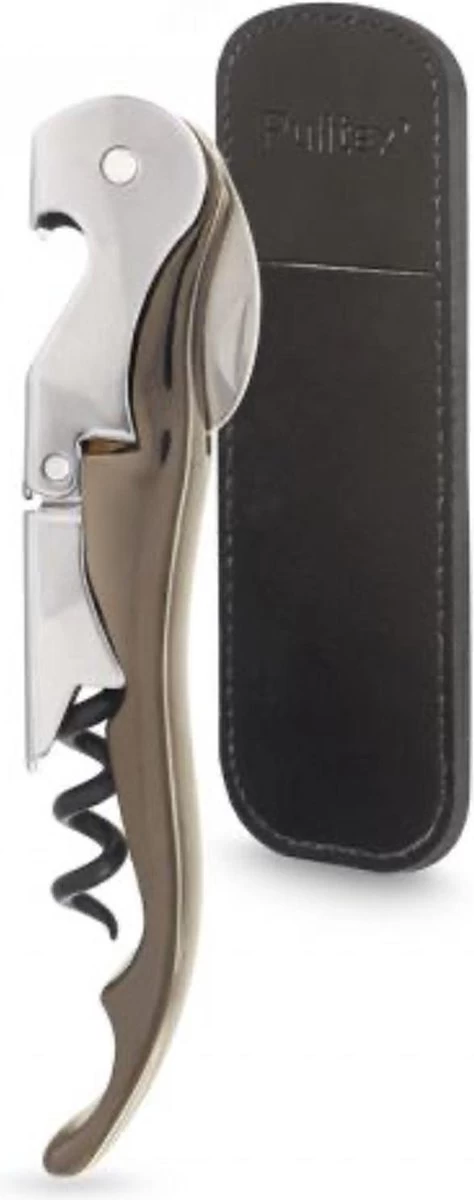 Pulltex Pulltap's Classic Luxury Graphite Set Avec étui (coffret Cadeau) Couteau Sommelier Du Serveur Tire-bouchon 3 Pulltex Pulltap's Classic Luxury Graphite Set Avec étui (coffret Cadeau) Couteau Sommelier Du Serveur Tire-bouchon