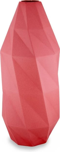 Karlijn Postma - Céramique Géométrique - Pot à Eau Rouge - Fabriqué à La Handgemaakt Aux Pays- Nederland - Steengoed