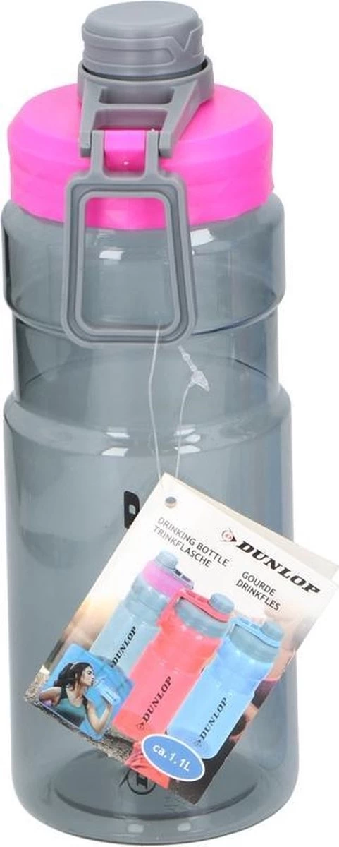 Dunlop Set De 2x Bouteille Transparente De L' Eau Rose / Bouteille De Boisson - 1100 Ml - Bouteille De Sport / Bouteille Sport - Gourdes/ Bouteilles D'eau Pour Les Déplacements 3 Dunlop Set De 2x Bouteille Transparente De L' Eau Rose / Bouteille De Boisson - 1100 Ml - Bouteille De Sport / Bouteille Sport - Gourdes/ Bouteilles D'eau Pour Les Déplacements – Image 2