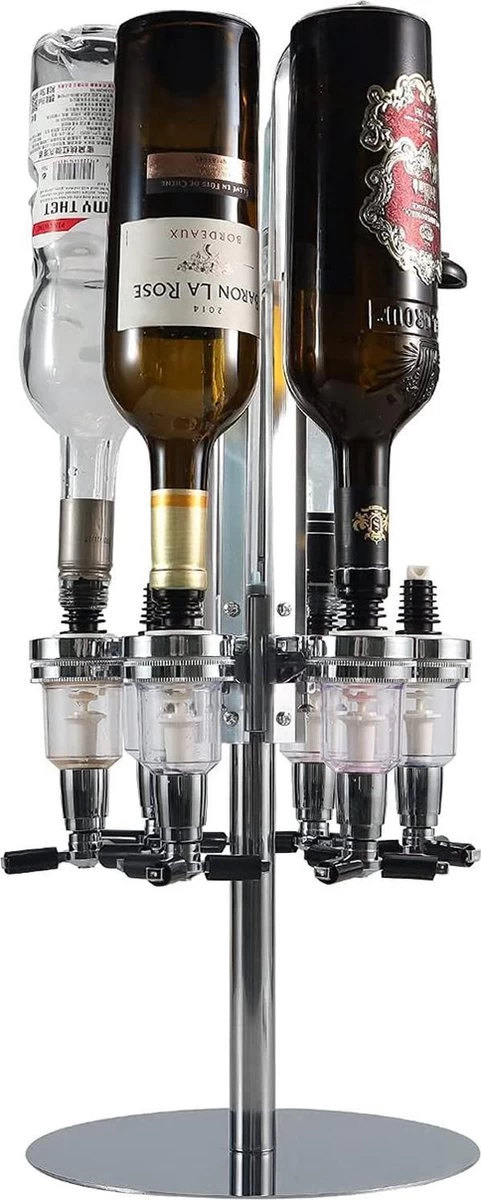 Parya Official - Carrousel à Boissons 6 Bouteilles - Aluminium - Distributeur De Boissons - Bar - Shottapper - Robinet De Boissons - Shots 7 Parya Official - Carrousel à Boissons 6 Bouteilles - Aluminium - Distributeur De Boissons - Bar - Shottapper - Robinet De Boissons - Shots – Image 5