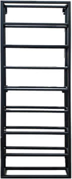 Casier à Vin - Casier à Vin En Métal - Industriel - Noir - Convient Pour 8 Bouteilles - 36 X 99 Cm