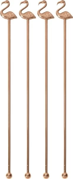 Cuillères à Cocktail Paderno BAR Flamingo Koper 21,5 Cm - 4 Pièces