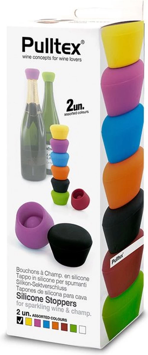 Bouchon à Champagne En Silicone Pulltex Bouchon à Champagne Valve 2 Pièces Assorties 3 Bouchon à Champagne En Silicone Pulltex Bouchon à Champagne Valve 2 Pièces Assorties