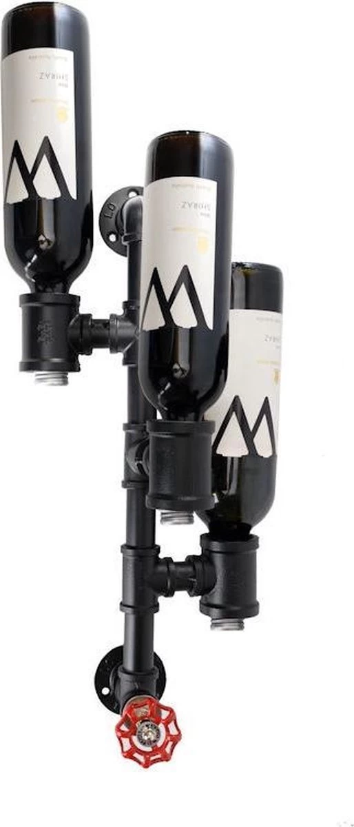 Decopatent ® Casier à Vin Mural Pour 3 Decopatent De Vin - Métal - Vintage - Casier à Bouteilles Pour 3x Bouteille De Vin - Casier à Vin Mural - Casier à Vin - Zwart 3 Decopatent ® Casier à Vin Mural Pour 3 Decopatent De Vin - Métal - Vintage - Casier à Bouteilles Pour 3x Bouteille De Vin - Casier à Vin Mural - Casier à Vin - Zwart