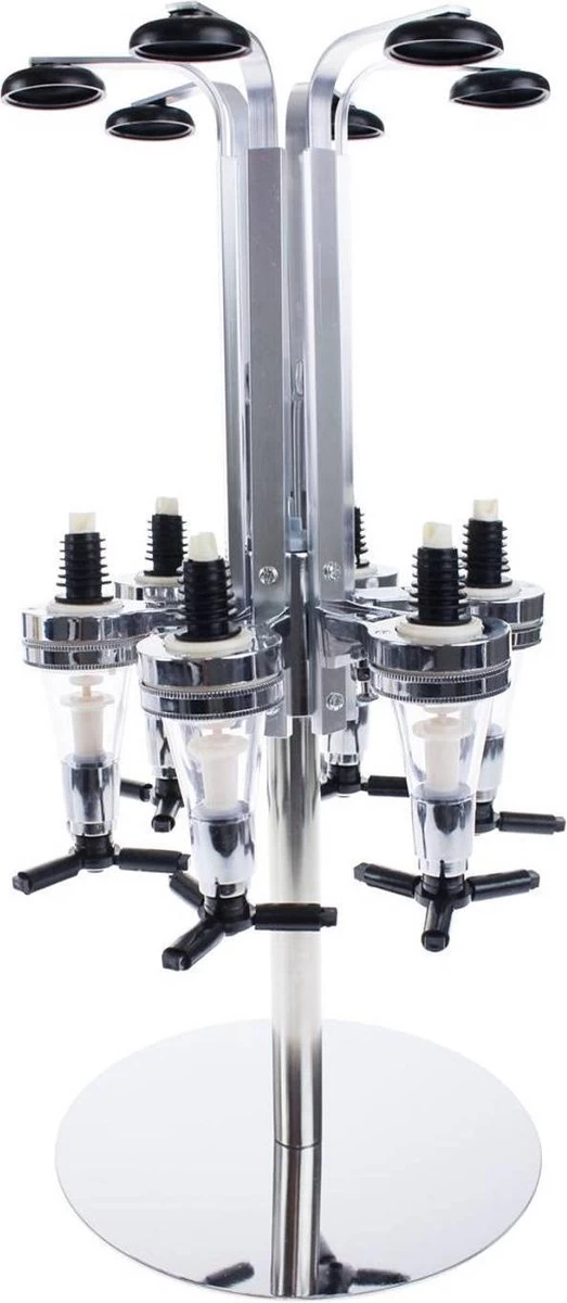 Parya Official - Carrousel à Boissons 6 Bouteilles - Aluminium - Distributeur De Boissons - Bar - Shottapper - Robinet De Boissons - Shots 4 Parya Official - Carrousel à Boissons 6 Bouteilles - Aluminium - Distributeur De Boissons - Bar - Shottapper - Robinet De Boissons - Shots – Image 2