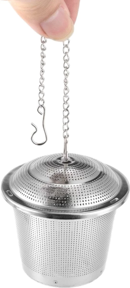 Bulbe D'herbes Pour Passoire à Thé Blended Style De Vie® - Set De 2 - Comprenant Une Assiette D'égouttage Et Un Presse-épices 4 Bulbe D'herbes Pour Passoire à Thé Blended Style De Vie® - Set De 2 - Comprenant Une Assiette D'égouttage Et Un Presse-épices – Image 2