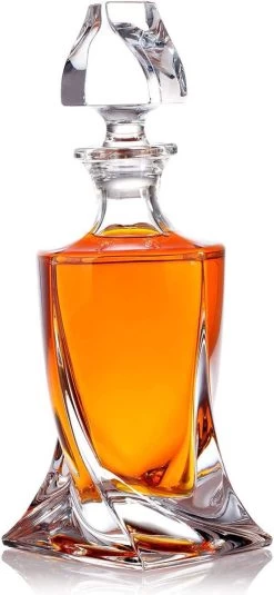Bouteille De Whisky, Carafe, Whisky, Carafe Avec Bouchon En Verre, 800 Ml, Pour Rhum, Scotch, Cognac, Idée Cadeau Pour Homme, Avec Coffret Cadeau