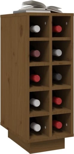 VidaXL Cave à Vin 23 X 34 X 61 Cm Bois De Pin Massif Marron Miel 13 VidaXL Cave à Vin 23 X 34 X 61 Cm Bois De Pin Massif Marron Miel -Dégustation Délicate 578x1200