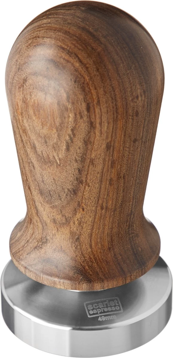 Expresso écarlate | Tamper "Perfetto" Pour Barista; Calibré à Une Pression De Contact De 35 Lb; Avec Manche En Aluminium Ou En Bois Fin Et Base En Acier Inoxydable De Précision. Bois De Santal Broin 49 Mm 6 Expresso écarlate | Tamper "Perfetto" Pour Barista; Calibré à Une Pression De Contact De 35 Lb; Avec Manche En Aluminium Ou En Bois Fin Et Base En Acier Inoxydable De Précision. Bois De Santal Broin 49 Mm – Image 4