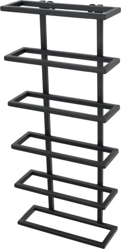 LOFT42 Pinot Casier à Vin Mural Pour 6 Bouteilles - Métal - Zwart - 62x27x10 Cm